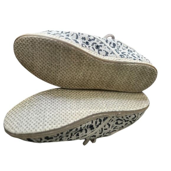 TOMS Shoes Cordones Leopard Animal Print Womens Size 8 Lace Up Espadrilles Beige - Picture 7 of 10